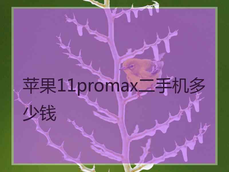 苹果11promax二手机多少钱