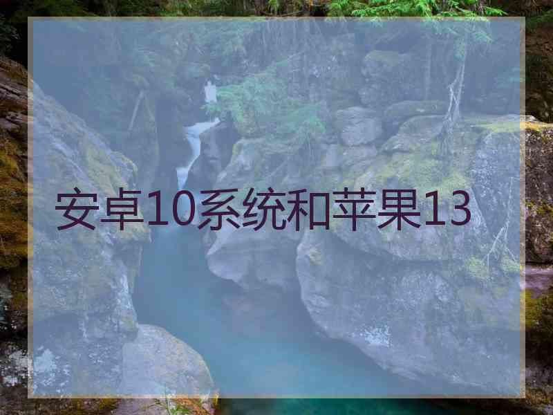 安卓10系统和苹果13