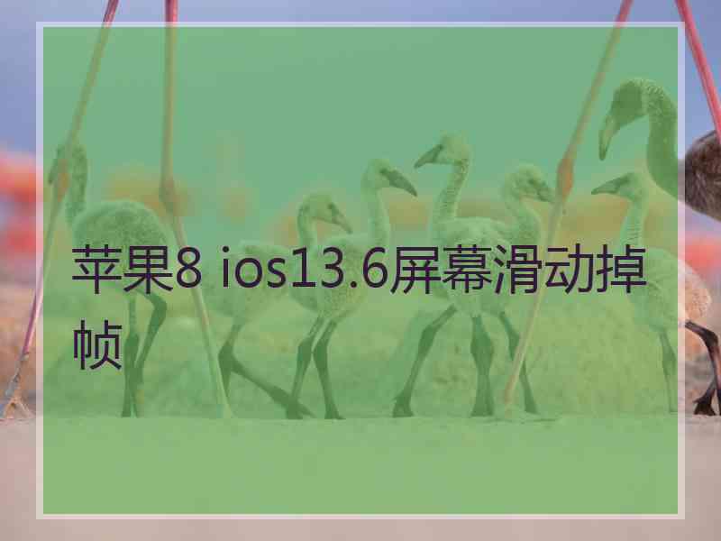 苹果8 ios13.6屏幕滑动掉帧