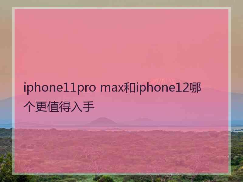 iphone11pro max和iphone12哪个更值得入手