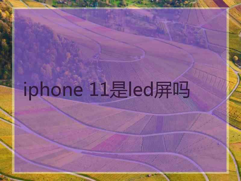 iphone 11是led屏吗