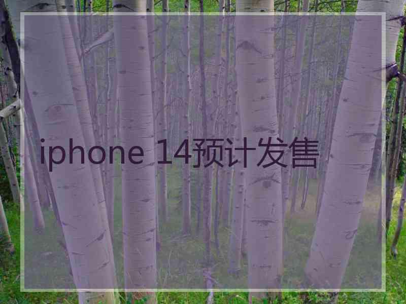 iphone 14预计发售