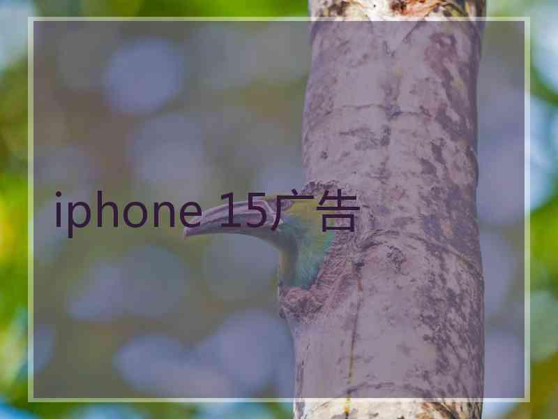 iphone 15广告