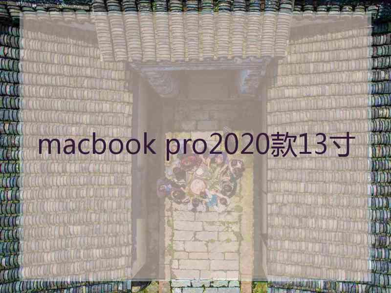 macbook pro2020款13寸