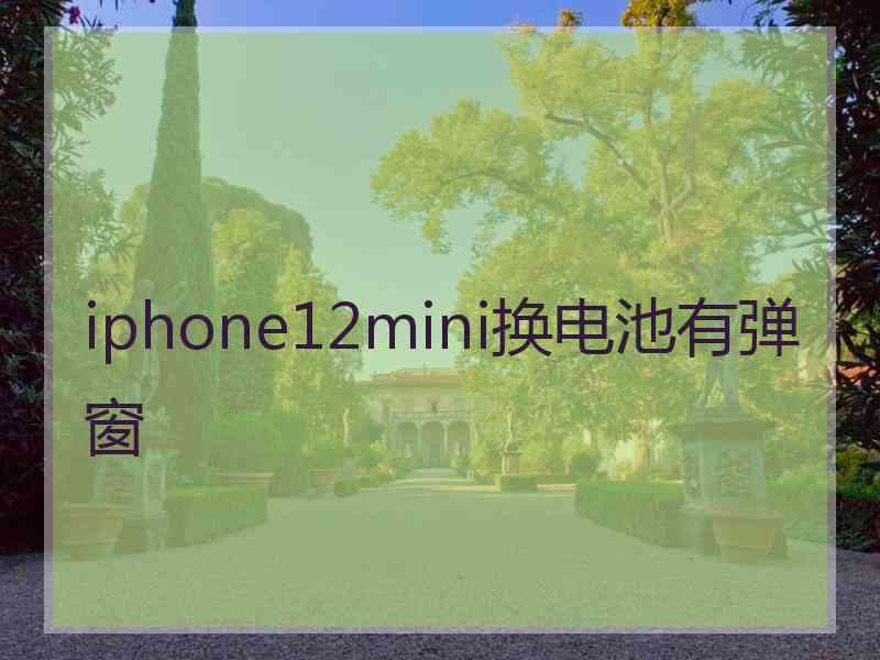 iphone12mini换电池有弹窗