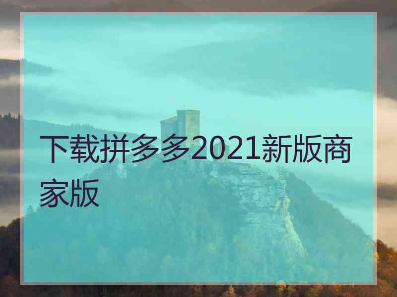 下载拼多多2021新版商家版