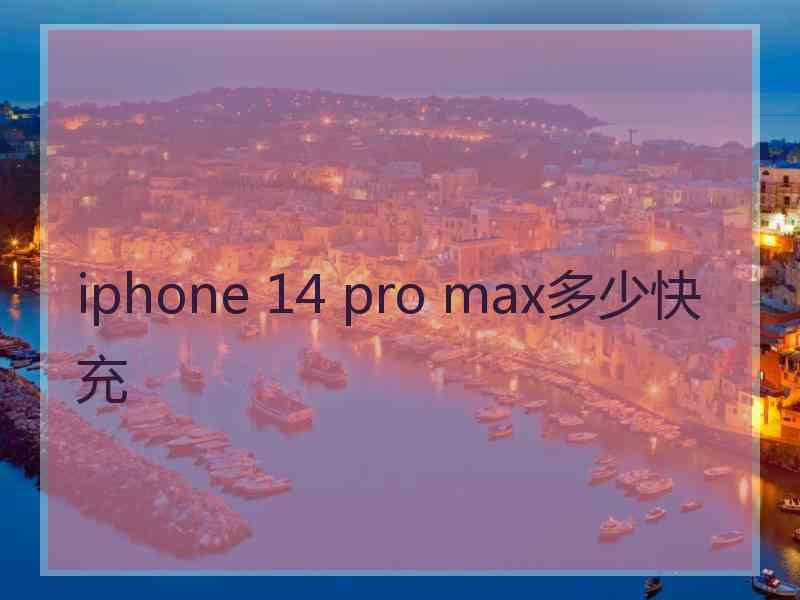 iphone 14 pro max多少快充