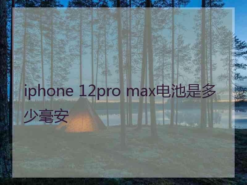 iphone 12pro max电池是多少毫安