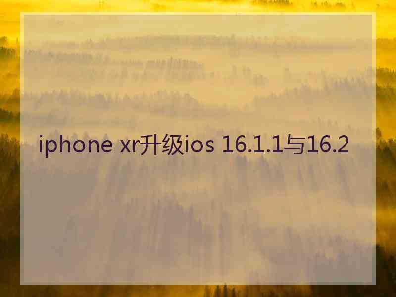 iphone xr升级ios 16.1.1与16.2