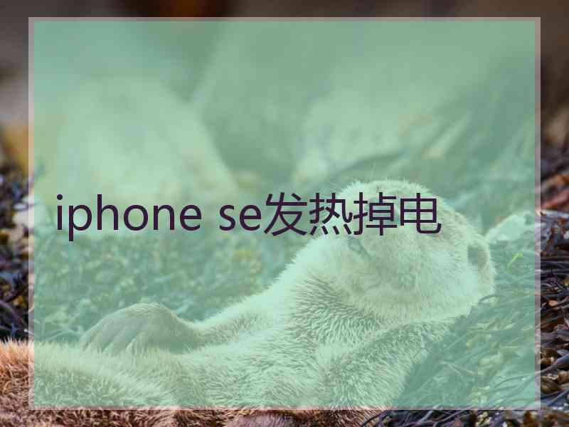 iphone se发热掉电