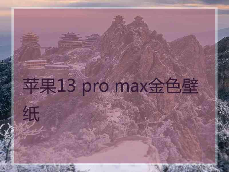 苹果13 pro max金色壁纸