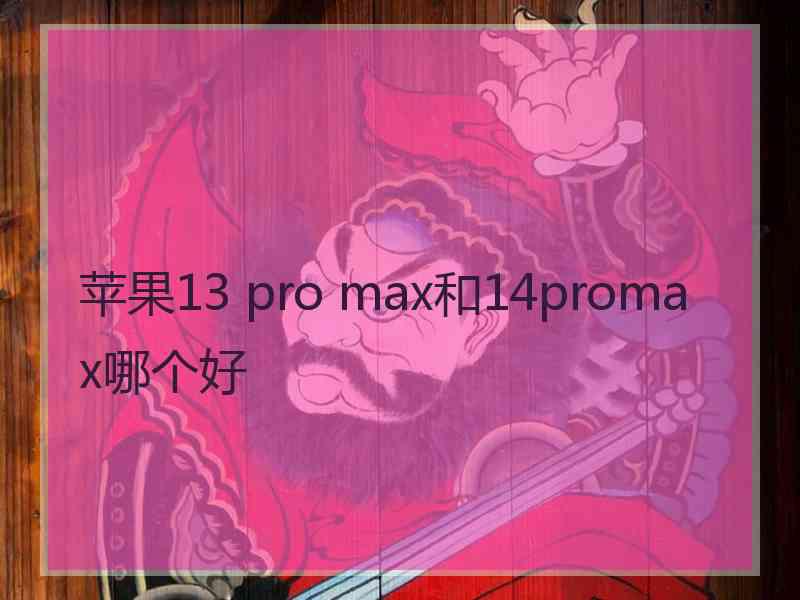 苹果13 pro max和14promax哪个好