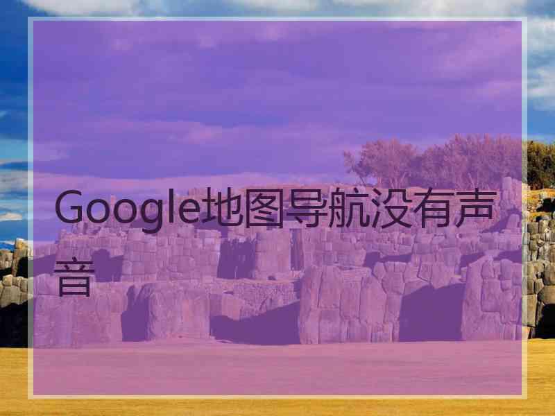 Google地图导航没有声音