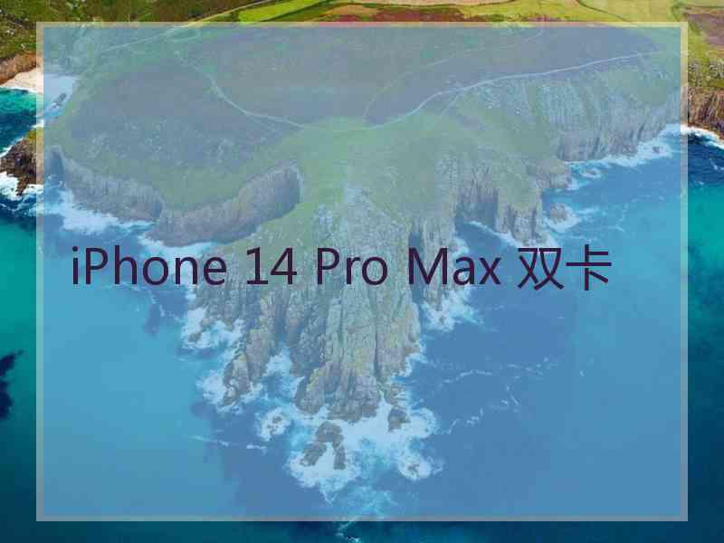 iPhone 14 Pro Max 双卡