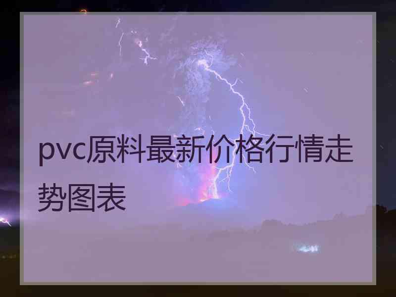 pvc原料最新价格行情走势图表