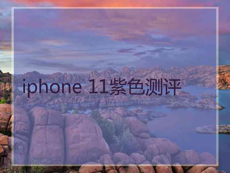 iphone 11紫色测评