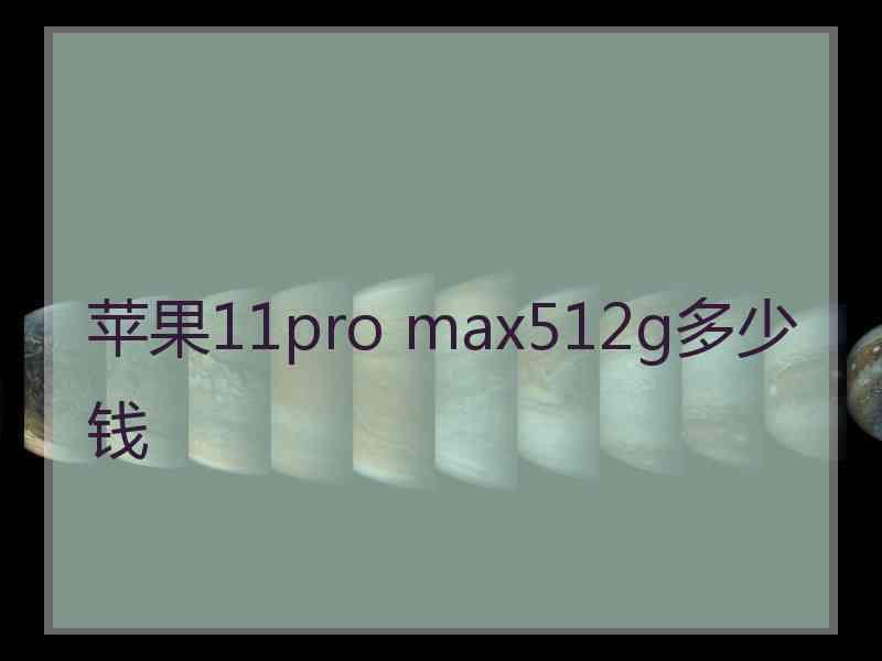 苹果11pro max512g多少钱