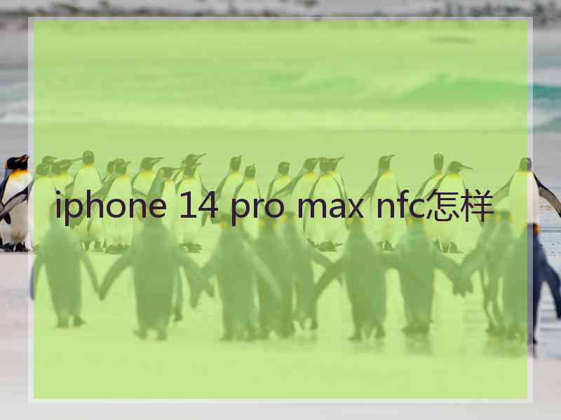 iphone 14 pro max nfc怎样