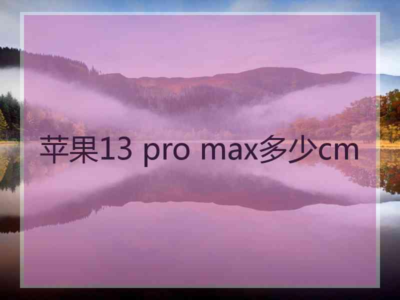 苹果13 pro max多少cm