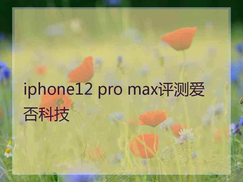 iphone12 pro max评测爱否科技