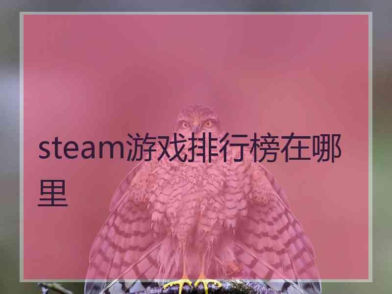 steam游戏排行榜在哪里