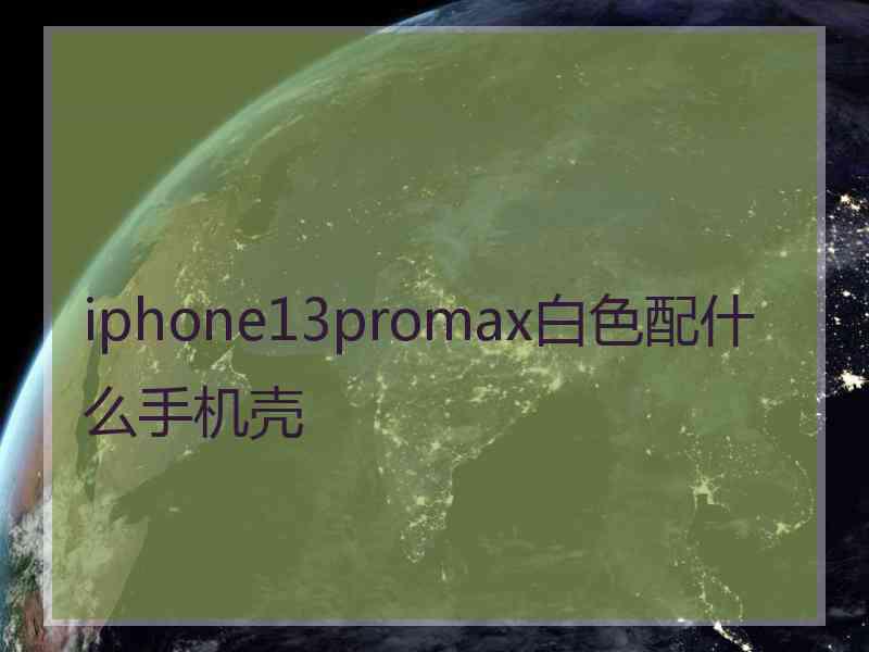 iphone13promax白色配什么手机壳