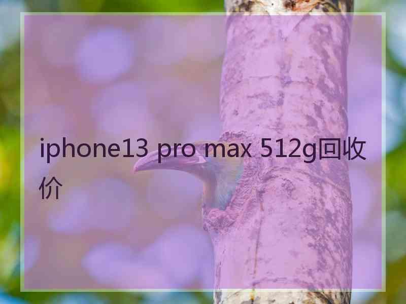 iphone13 pro max 512g回收价