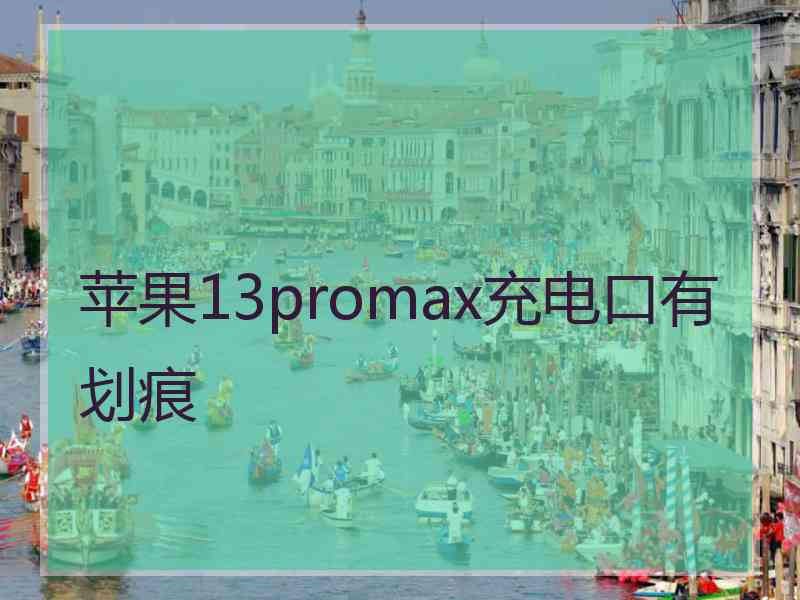 苹果13promax充电口有划痕