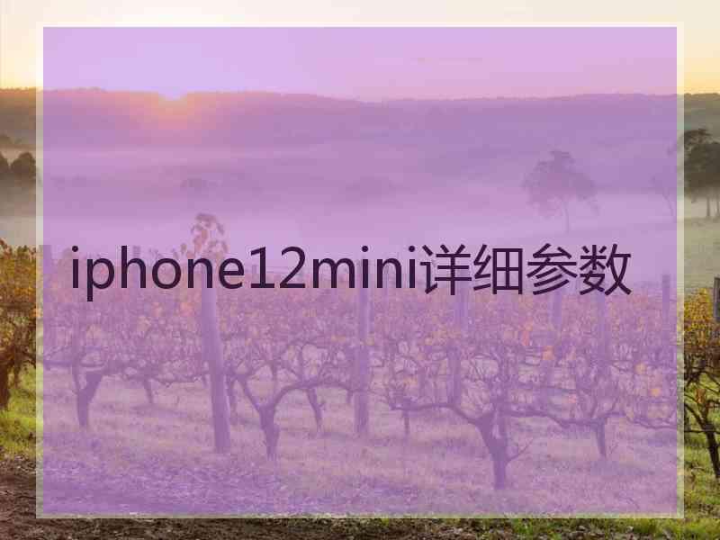 iphone12mini详细参数