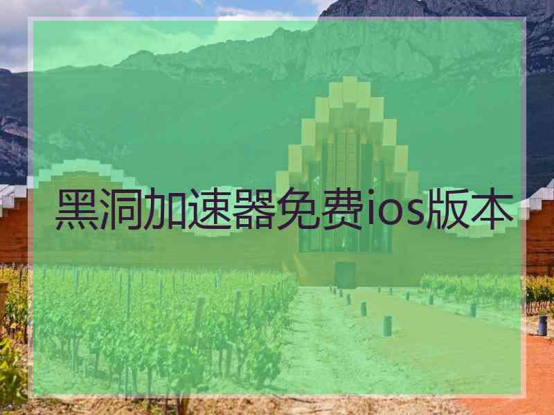 黑洞加速器免费ios版本