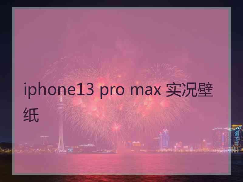 iphone13 pro max 实况壁纸