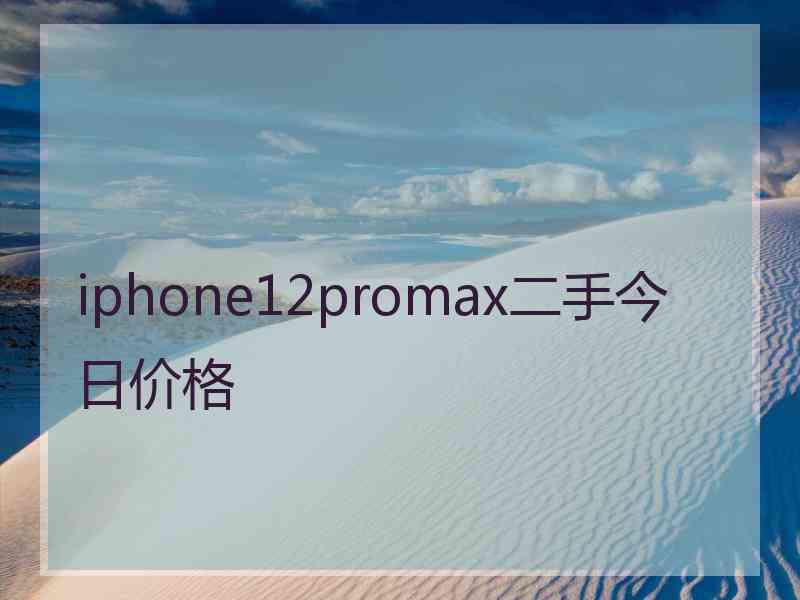 iphone12promax二手今日价格