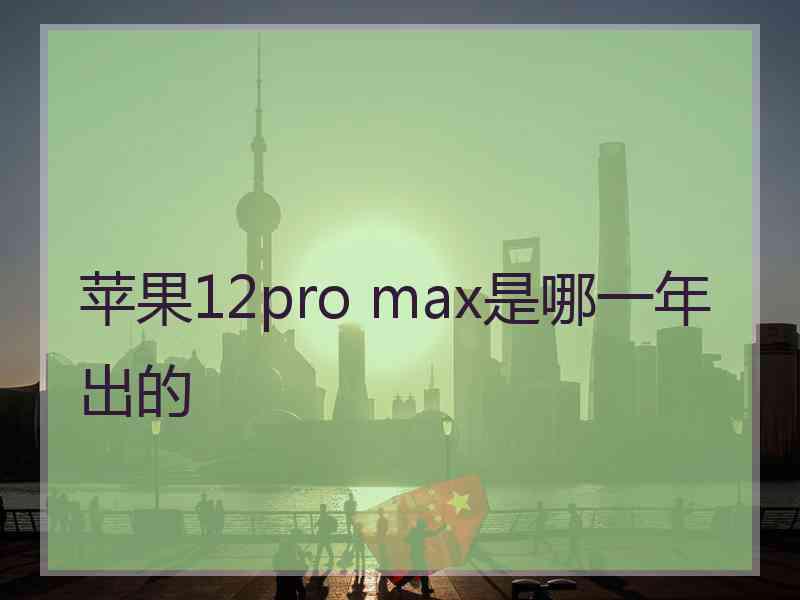 苹果12pro max是哪一年出的