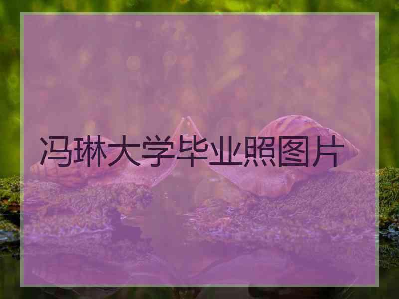 冯琳大学毕业照图片