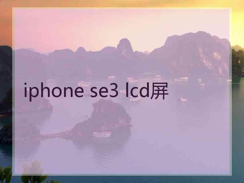 iphone se3 lcd屏