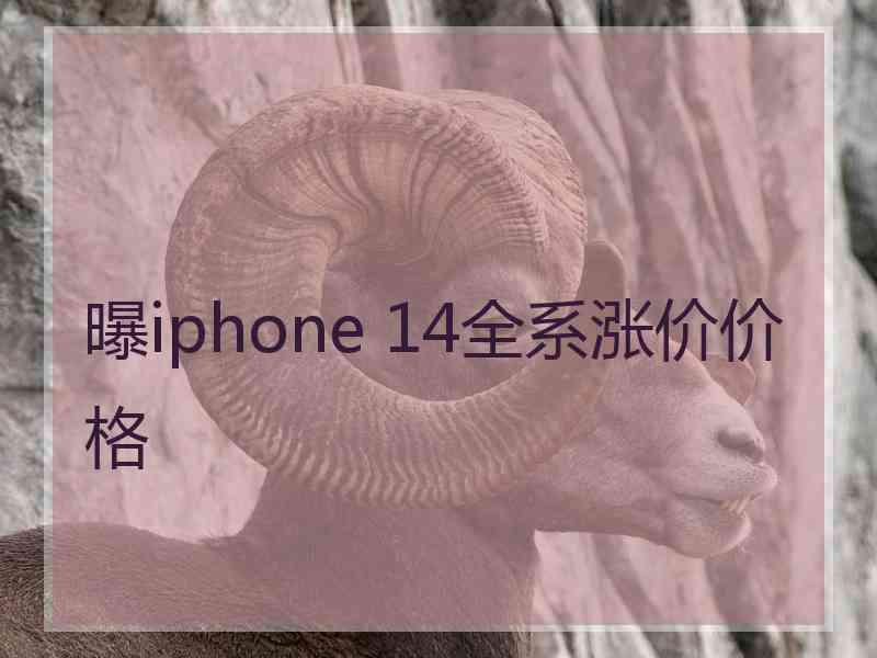 曝iphone 14全系涨价价格