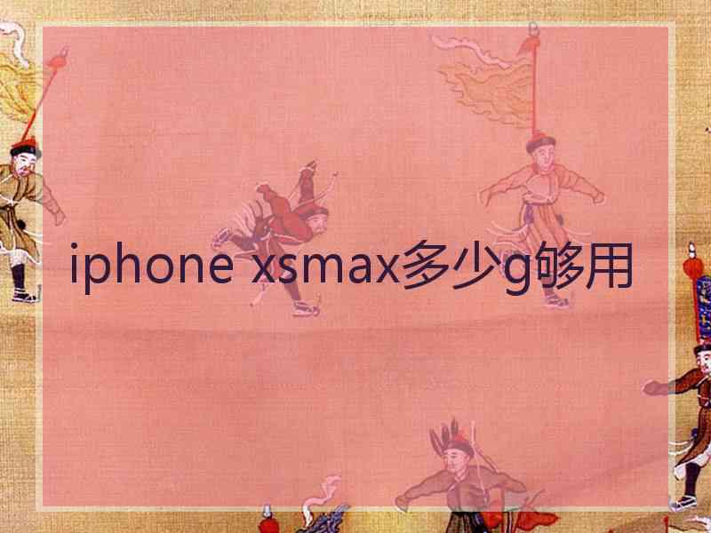 iphone xsmax多少g够用