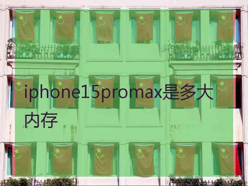 iphone15promax是多大内存