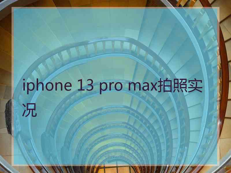 iphone 13 pro max拍照实况