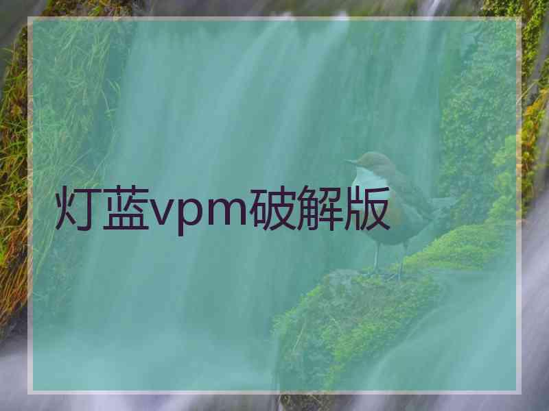 灯蓝vpm破解版