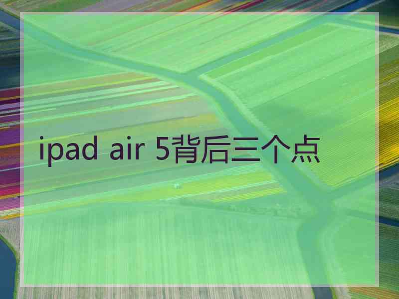 ipad air 5背后三个点