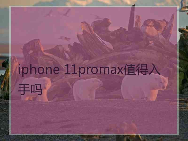 iphone 11promax值得入手吗