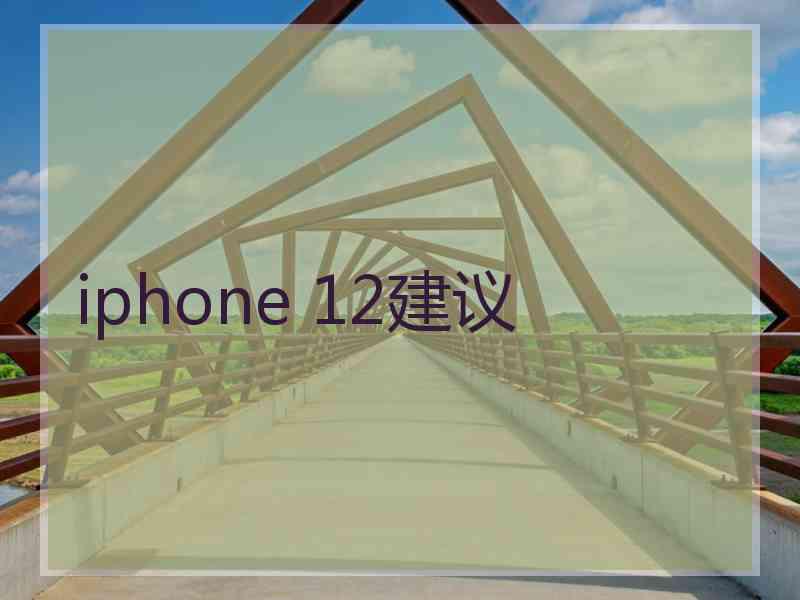 iphone 12建议