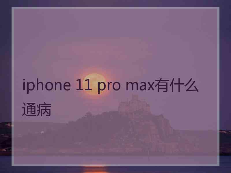 iphone 11 pro max有什么通病