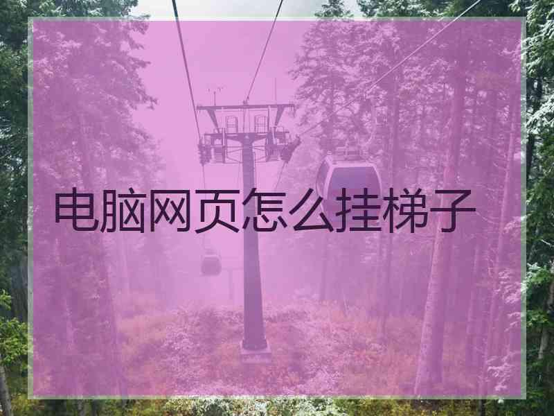 电脑网页怎么挂梯子