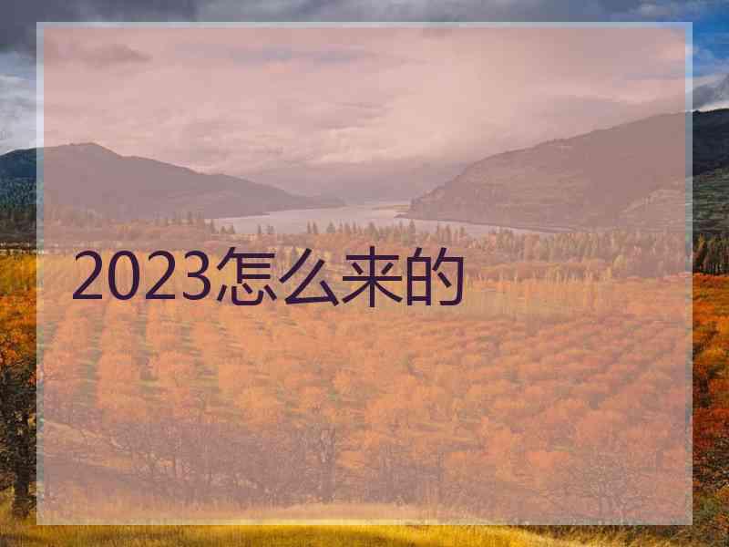 2023怎么来的