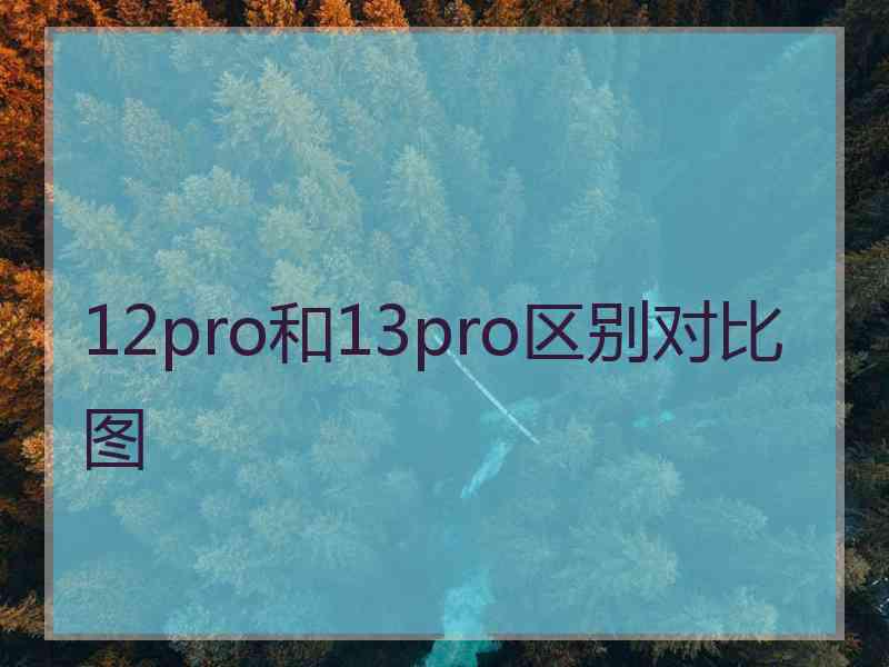 12pro和13pro区别对比图