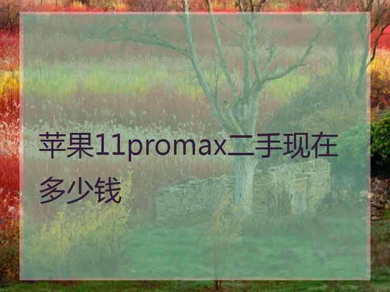 苹果11promax二手现在多少钱