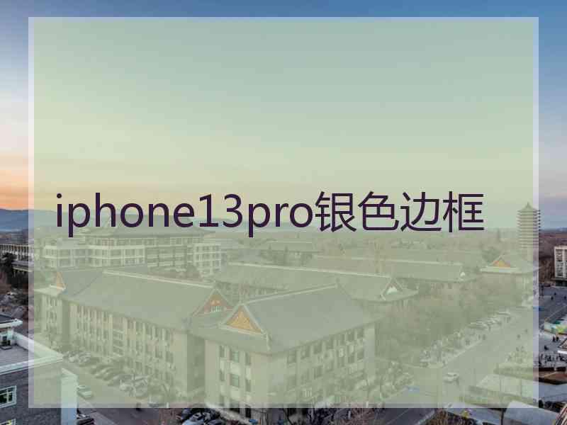 iphone13pro银色边框