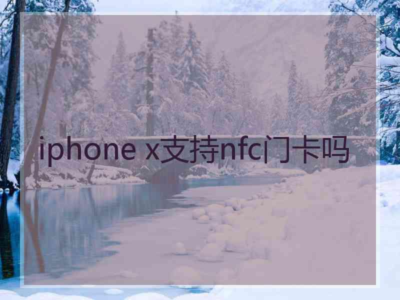 iphone x支持nfc门卡吗